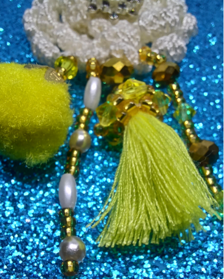 Háčkované  dizajnové náušnice "Dizajnéri snov"